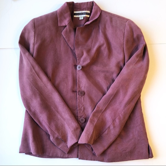 Funky Pink Suede Blazer. - Picture 3 of 5